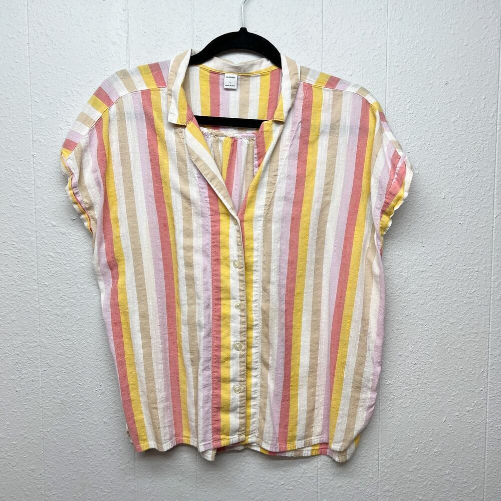Old Navy Multicolor Womens Shirt Large Casual Lightweight Minimalist Breathable